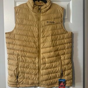MENS Columbia Tan Puffer Vest